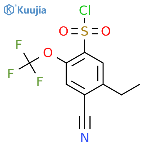 4-Cyano-5-ethyl-2-(trifluoromethoxy)benzenesulfonyl chloride structure