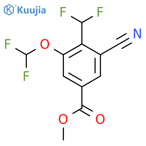 Methyl 3-cyano-5-difluoromethoxy-4-(difluoromethyl)benzoate structure