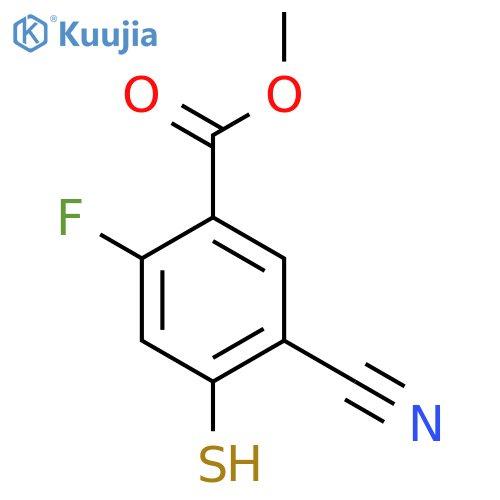 Methyl 5-cyano-2-fluoro-4-mercaptobenzoate structure