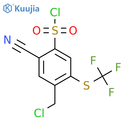 4-Chloromethyl-2-cyano-5-(trifluoromethylthio)benzenesulfonyl chloride structure