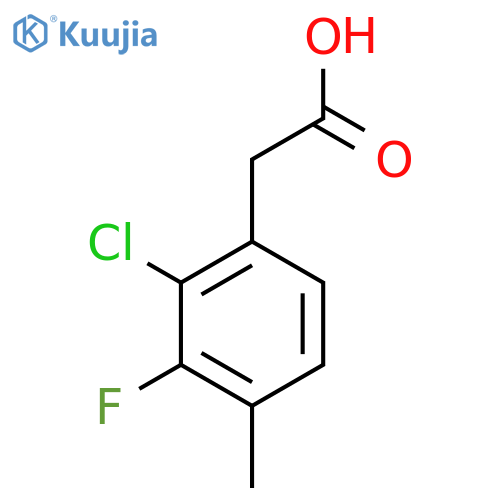 2-Chloro-3-fluoro-4-methylphenylacetic acid structure