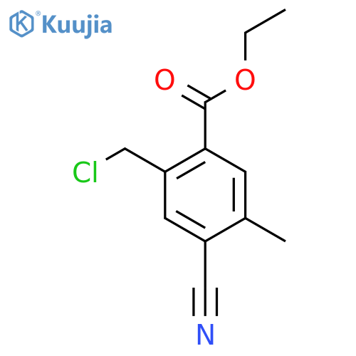 Ethyl 2-chloromethyl-4-cyano-5-methylbenzoate structure