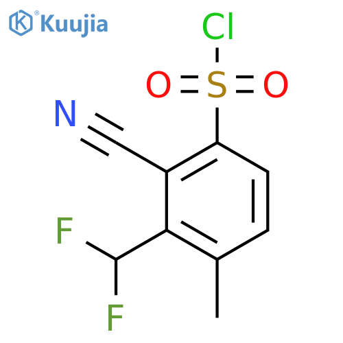 2-Cyano-3-difluoromethyl-4-methylbenzenesulfonyl chloride structure