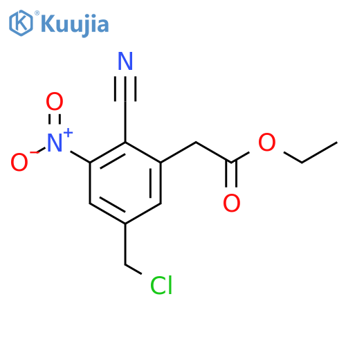 Ethyl 5-chloromethyl-2-cyano-3-nitrophenylacetate structure