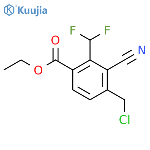 Ethyl 4-chloromethyl-3-cyano-2-(difluoromethyl)benzoate structure