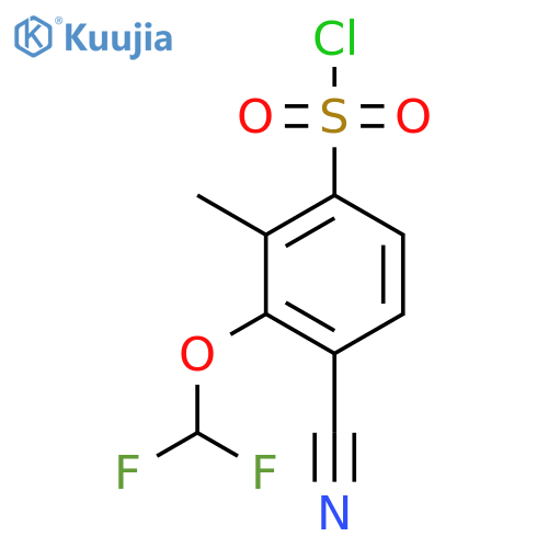 4-Cyano-3-difluoromethoxy-2-methylbenzenesulfonyl chloride structure