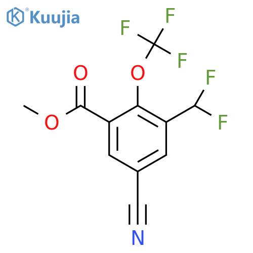 Methyl 5-cyano-3-difluoromethyl-2-(trifluoromethoxy)benzoate structure