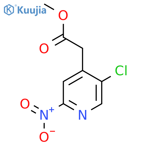Methyl 5-chloro-2-nitropyridine-4-acetate structure