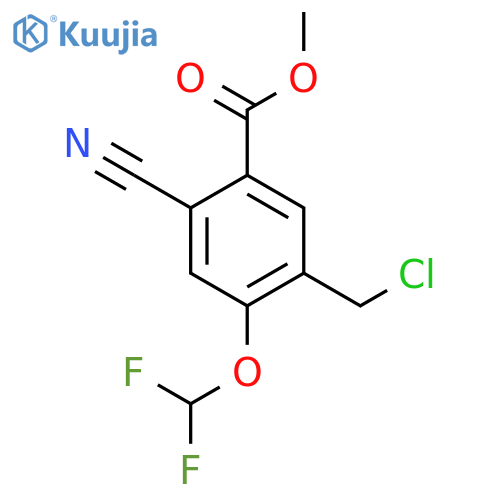 Methyl 5-chloromethyl-2-cyano-4-(difluoromethoxy)benzoate structure
