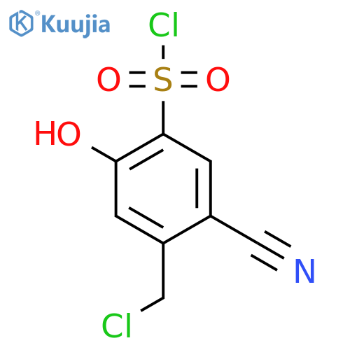 4-Chloromethyl-5-cyano-2-hydroxybenzenesulfonyl chloride structure