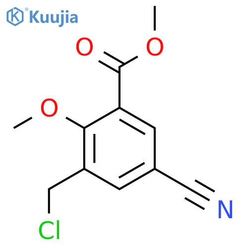Methyl 3-chloromethyl-5-cyano-2-methoxybenzoate structure