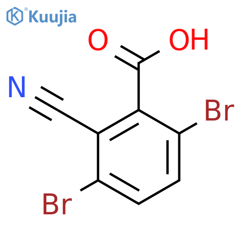 2-Cyano-3,6-dibromobenzoic acid structure