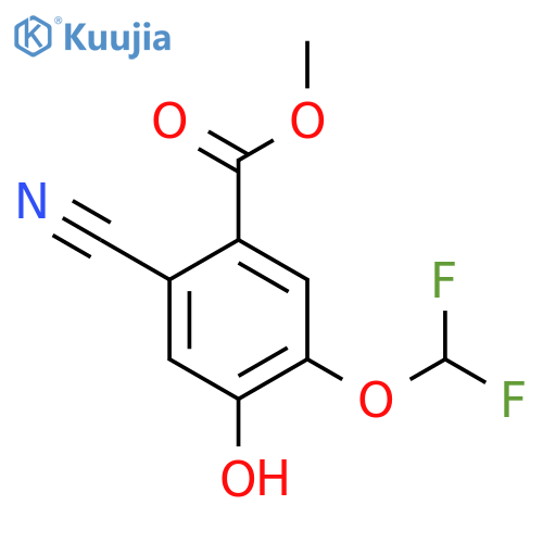 Methyl 2-cyano-5-difluoromethoxy-4-hydroxybenzoate structure