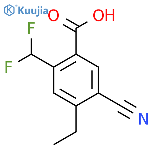 5-Cyano-2-difluoromethyl-4-ethylbenzoic acid structure