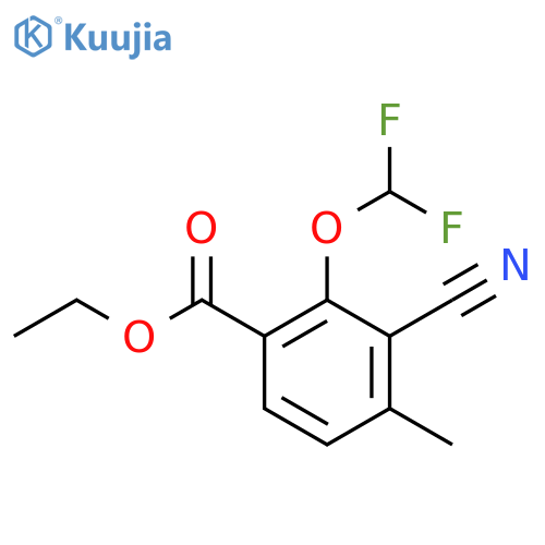 Ethyl 3-cyano-2-difluoromethoxy-4-methylbenzoate structure