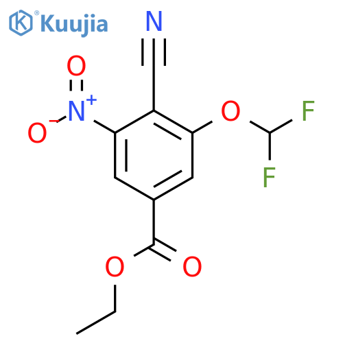 Ethyl 4-cyano-3-difluoromethoxy-5-nitrobenzoate structure