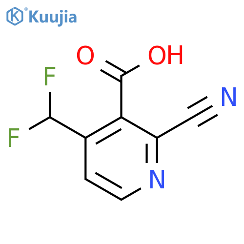 2-Cyano-4-(difluoromethyl)nicotinic acid structure