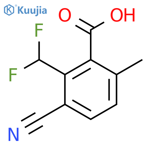3-Cyano-2-difluoromethyl-6-methylbenzoic acid structure