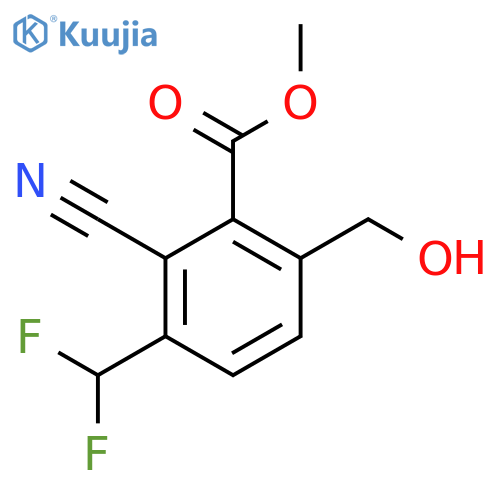 Methyl 2-cyano-3-difluoromethyl-6-(hydroxymethyl)benzoate structure