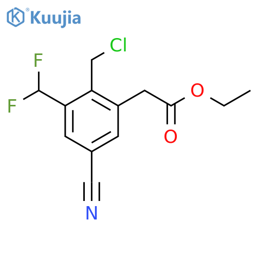 Ethyl 2-chloromethyl-5-cyano-3-(difluoromethyl)phenylacetate structure