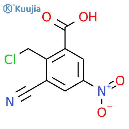 2-Chloromethyl-3-cyano-5-nitrobenzoic acid structure