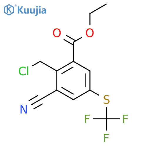 Ethyl 2-chloromethyl-3-cyano-5-(trifluoromethylthio)benzoate structure