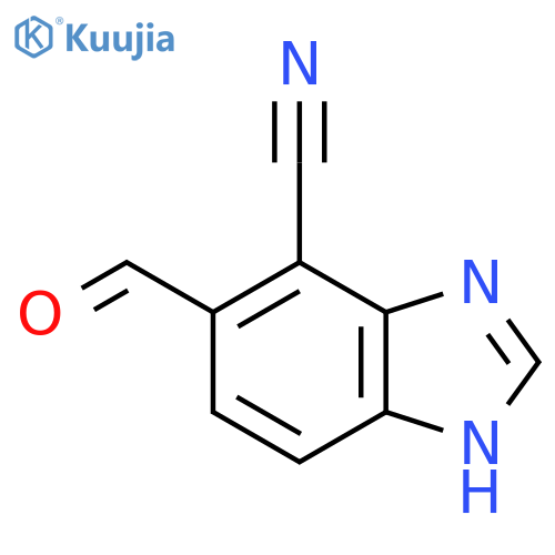 4-Cyano-5-formyl-1H-benzimidazole structure