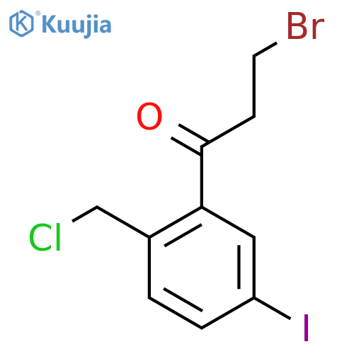 3-Bromo-1-(2-(chloromethyl)-5-iodophenyl)propan-1-one structure
