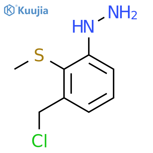 3-Hydrazinyl-2-(methylthio)benzyl chloride structure