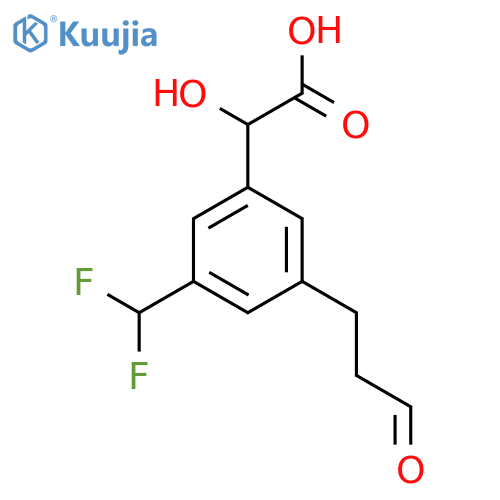 3-(Difluoromethyl)-5-(3-oxopropyl)mandelic acid structure
