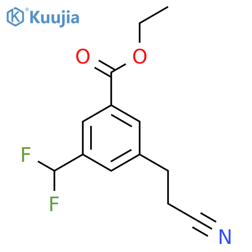 Ethyl 3-(2-cyanoethyl)-5-(difluoromethyl)benzoate structure