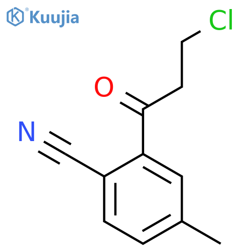 2-(3-Chloropropanoyl)-4-methylbenzonitrile structure