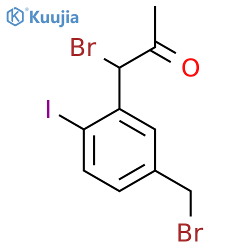 1-Bromo-1-(5-(bromomethyl)-2-iodophenyl)propan-2-one structure