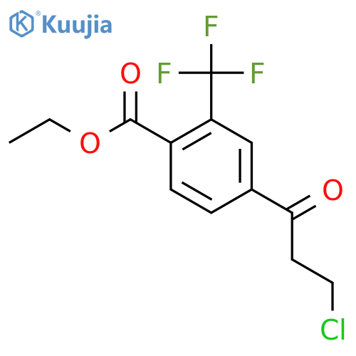 Ethyl 4-(3-chloropropanoyl)-2-(trifluoromethyl)benzoate structure
