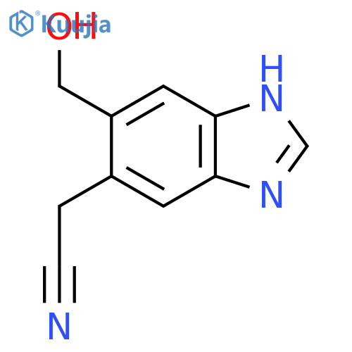 5-Hydroxymethyl-1H-benzimidazole-6-acetonitrile structure