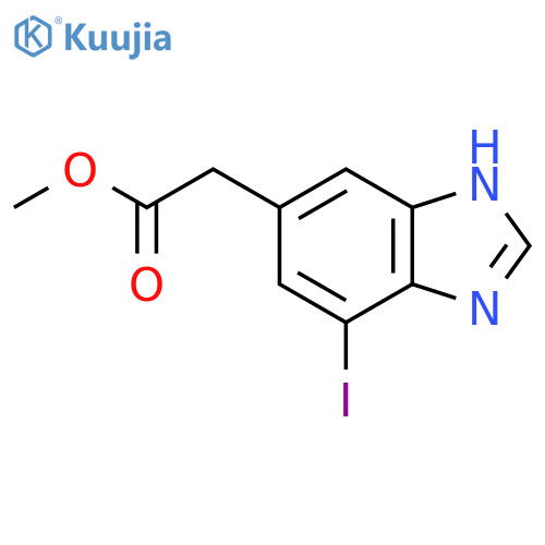 Methyl 4-iodo-1H-benzimidazole-6-acetate structure