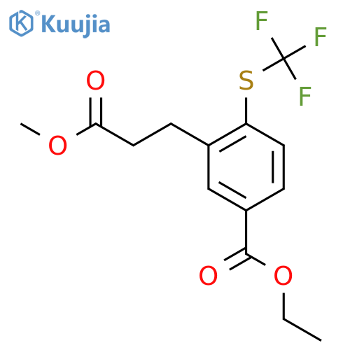 Ethyl 3-(3-methoxy-3-oxopropyl)-4-(trifluoromethylthio)benzoate structure