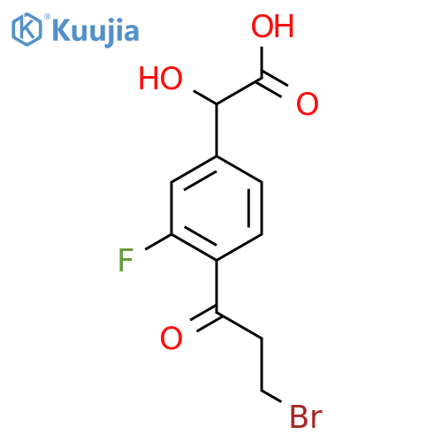4-(3-Bromopropanoyl)-3-fluoromandelic acid structure