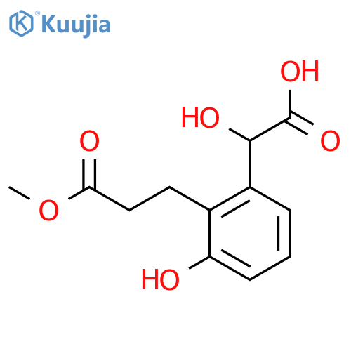 3-Hydroxy-2-(3-methoxy-3-oxopropyl)mandelic acid structure