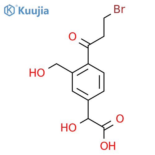 4-(3-Bromopropanoyl)-3-(hydroxymethyl)mandelic acid structure
