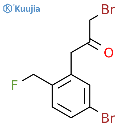 1-Bromo-3-(5-bromo-2-(fluoromethyl)phenyl)propan-2-one structure