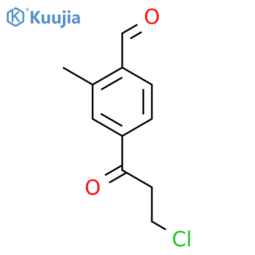4-(3-Chloropropanoyl)-2-methylbenzaldehyde structure