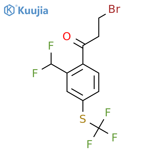 3-Bromo-1-(2-(difluoromethyl)-4-(trifluoromethylthio)phenyl)propan-1-one structure
