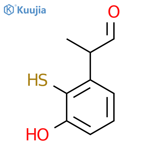 3-Hydroxy-2-mercaptophenylpropanal structure