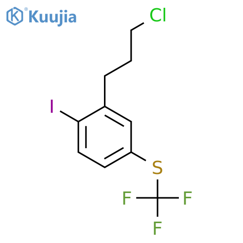 1-(3-Chloropropyl)-2-iodo-5-(trifluoromethylthio)benzene structure