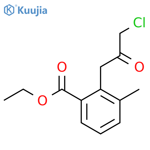 Ethyl 2-(3-chloro-2-oxopropyl)-3-methylbenzoate structure