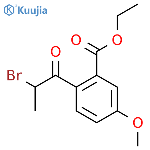 Ethyl 2-(2-bromopropanoyl)-5-methoxybenzoate structure