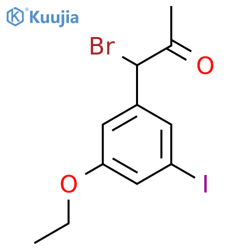 1-Bromo-1-(3-ethoxy-5-iodophenyl)propan-2-one structure