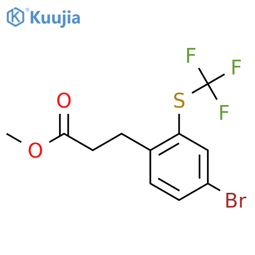 Methyl 3-(4-bromo-2-(trifluoromethylthio)phenyl)propanoate structure