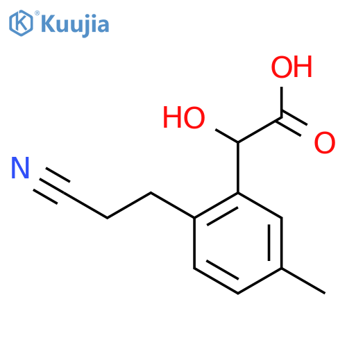 2-(2-Cyanoethyl)-5-methylmandelic acid structure